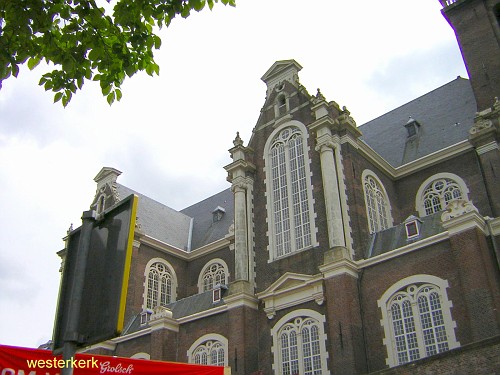 Amsterdam Westerkerk vista dal basso