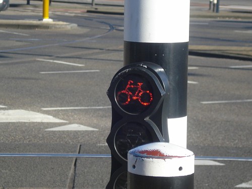 Amsterdam semaforino per il controllo del traffico ciclistico
